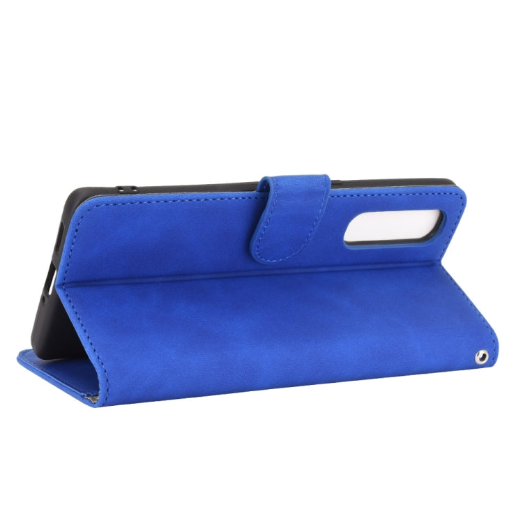 For OPPO Reno3 Pro 5G Solid Color Skin Feel Magnetic Buckle Horizontal Flip Calf Texture PU Leather Case with Holder & Card Slots & Wallet