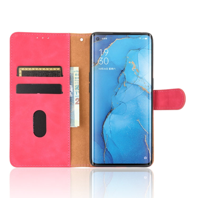 For OPPO Reno3 Pro 5G Solid Color Skin Feel Magnetic Buckle Horizontal Flip Calf Texture PU Leather Case with Holder & Card Slots & Wallet