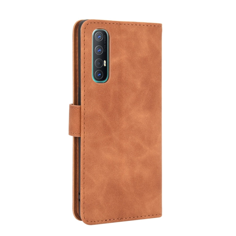 For OPPO Reno3 Pro 5G Solid Color Skin Feel Magnetic Buckle Horizontal Flip Calf Texture PU Leather Case with Holder & Card Slots & Wallet