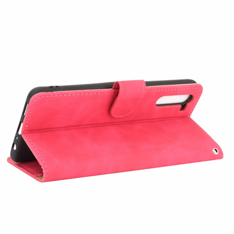 For OPPO Reno3 A(Japanese Version) Solid Color Skin Feel Magnetic Buckle Horizontal Flip Calf Texture PU Leather Case with Holder & Card Slots & Wallet