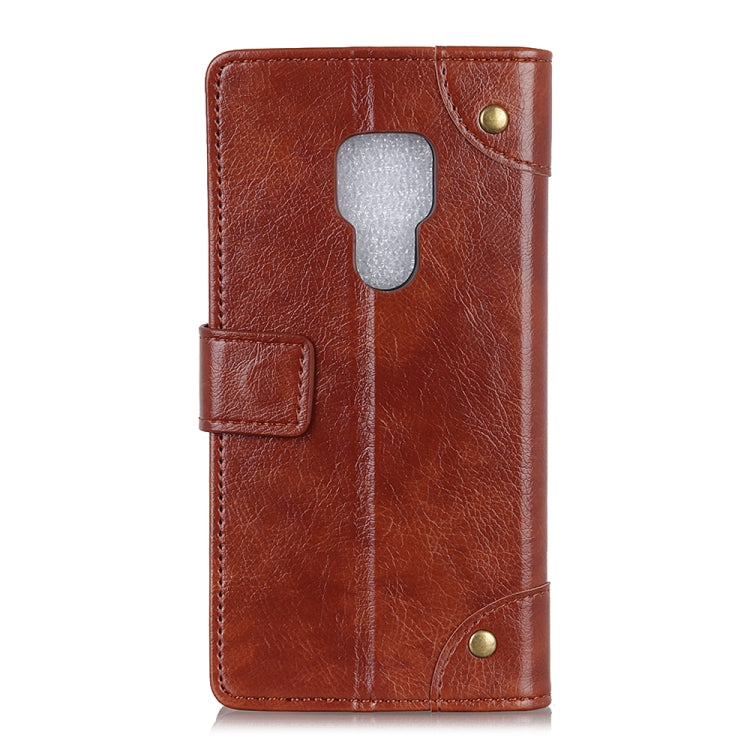 For Motorola Moto G9 Play Copper Buckle Nappa Texture Horizontal Flip Leather Case with Holder & Card Slots & Wallet