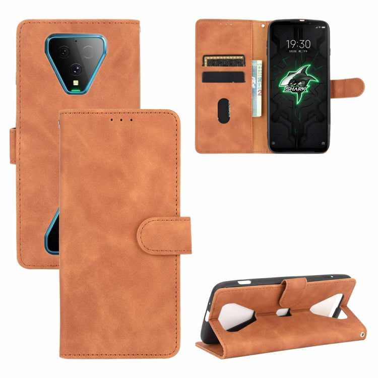For Xiaomi Black Shark 3 Solid Color Skin Feel Magnetic Buckle Horizontal Flip Calf Texture PU Leather Case with Holder & Card Slots & Wallet