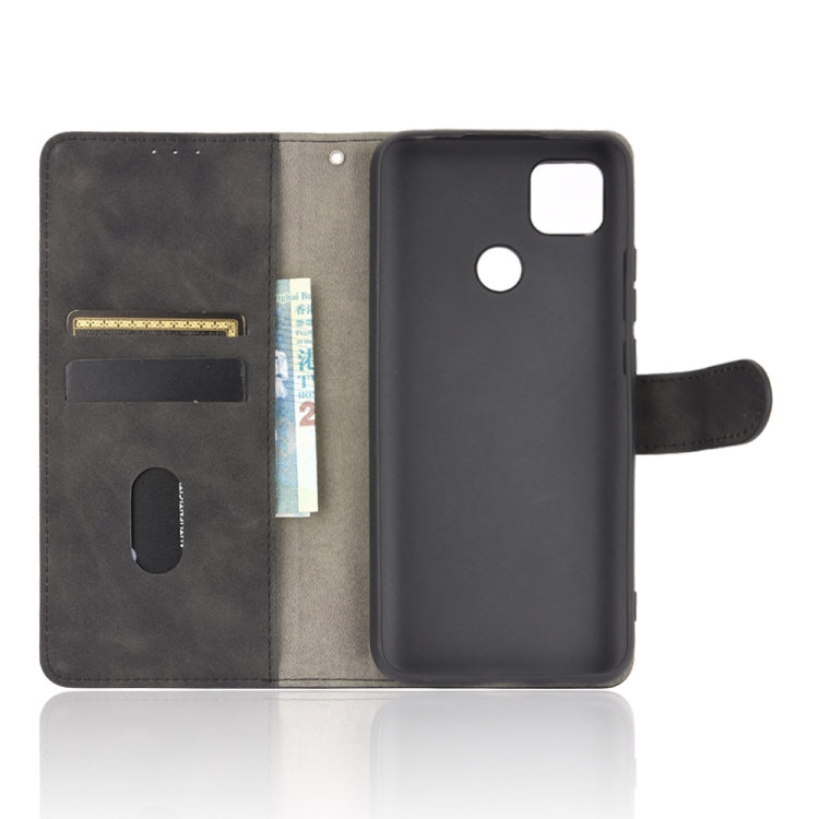 For Xiaomi Redmi 9C Solid Color Skin Feel Magnetic Buckle Horizontal Flip Calf Texture PU Leather Case with Holder & Card Slots & Wallet