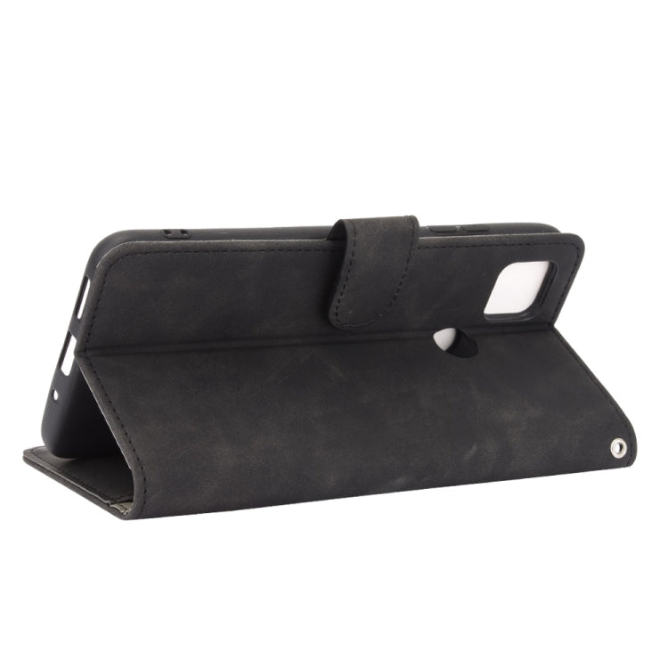 For Xiaomi Redmi 9C Solid Color Skin Feel Magnetic Buckle Horizontal Flip Calf Texture PU Leather Case with Holder & Card Slots & Wallet