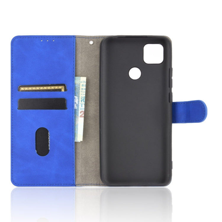For Xiaomi Redmi 9C Solid Color Skin Feel Magnetic Buckle Horizontal Flip Calf Texture PU Leather Case with Holder & Card Slots & Wallet
