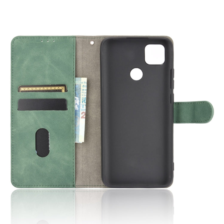 For Xiaomi Redmi 9C Solid Color Skin Feel Magnetic Buckle Horizontal Flip Calf Texture PU Leather Case with Holder & Card Slots & Wallet