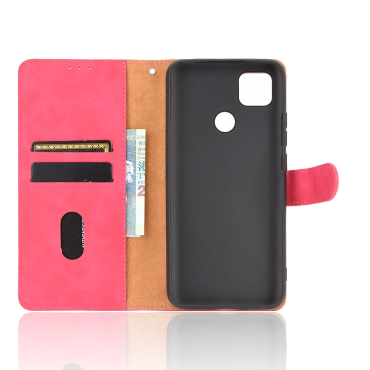 For Xiaomi Redmi 9C Solid Color Skin Feel Magnetic Buckle Horizontal Flip Calf Texture PU Leather Case with Holder & Card Slots & Wallet