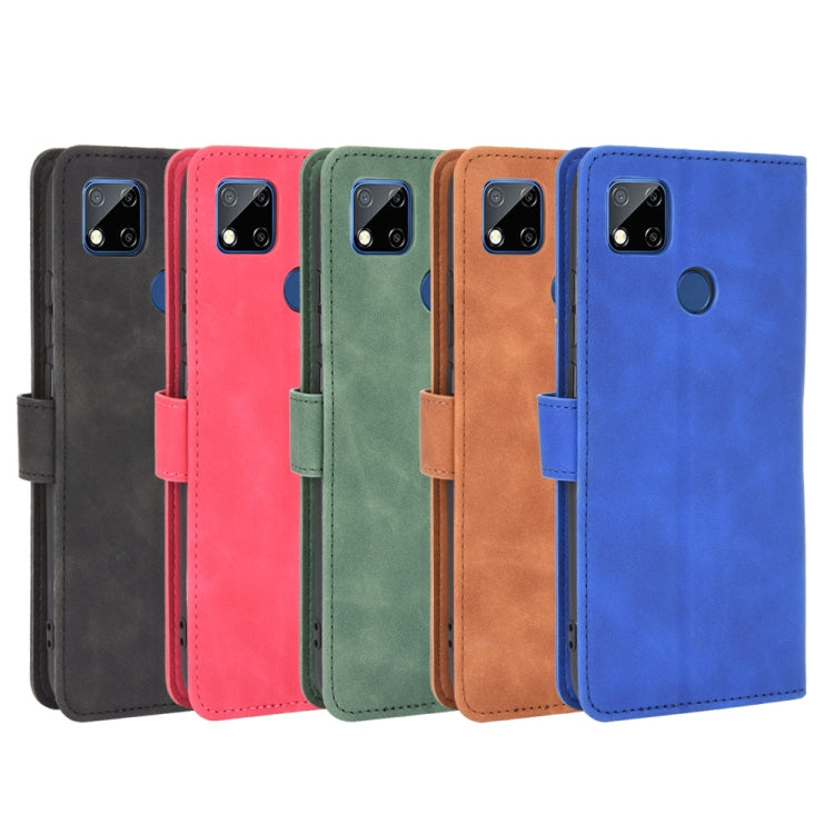 For Xiaomi Redmi 9C Solid Color Skin Feel Magnetic Buckle Horizontal Flip Calf Texture PU Leather Case with Holder & Card Slots & Wallet