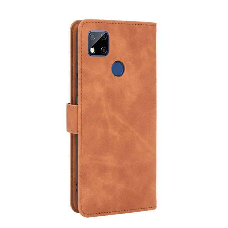 For Xiaomi Redmi 9C Solid Color Skin Feel Magnetic Buckle Horizontal Flip Calf Texture PU Leather Case with Holder & Card Slots & Wallet