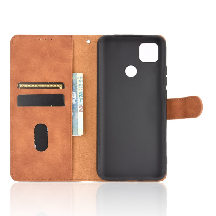 For Xiaomi Redmi 9C Solid Color Skin Feel Magnetic Buckle Horizontal Flip Calf Texture PU Leather Case with Holder & Card Slots & Wallet