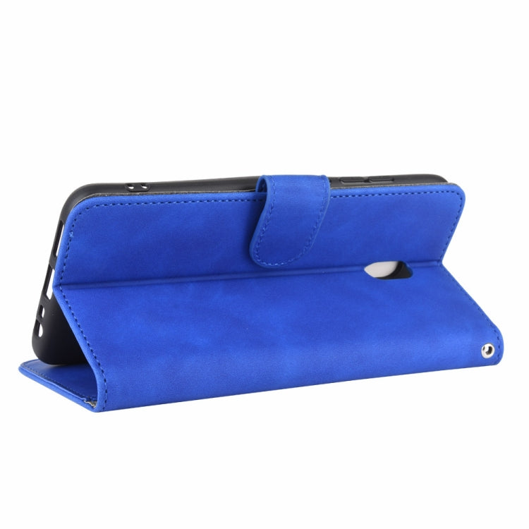 For Xiaomi Redmi 8A Solid Color Skin Feel Magnetic Buckle Horizontal Flip Calf Texture PU Leather Case with Holder & Card Slots & Wallet