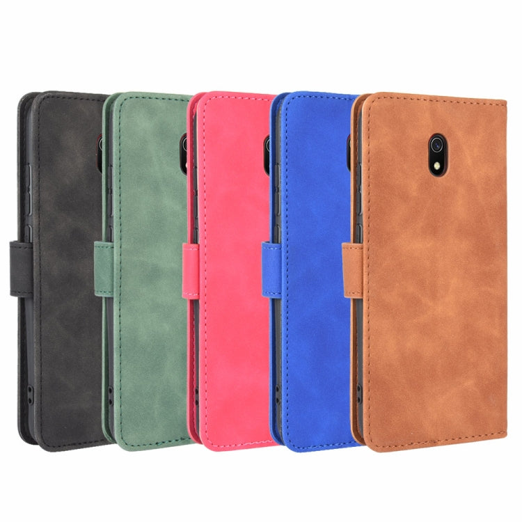 For Xiaomi Redmi 8A Solid Color Skin Feel Magnetic Buckle Horizontal Flip Calf Texture PU Leather Case with Holder & Card Slots & Wallet