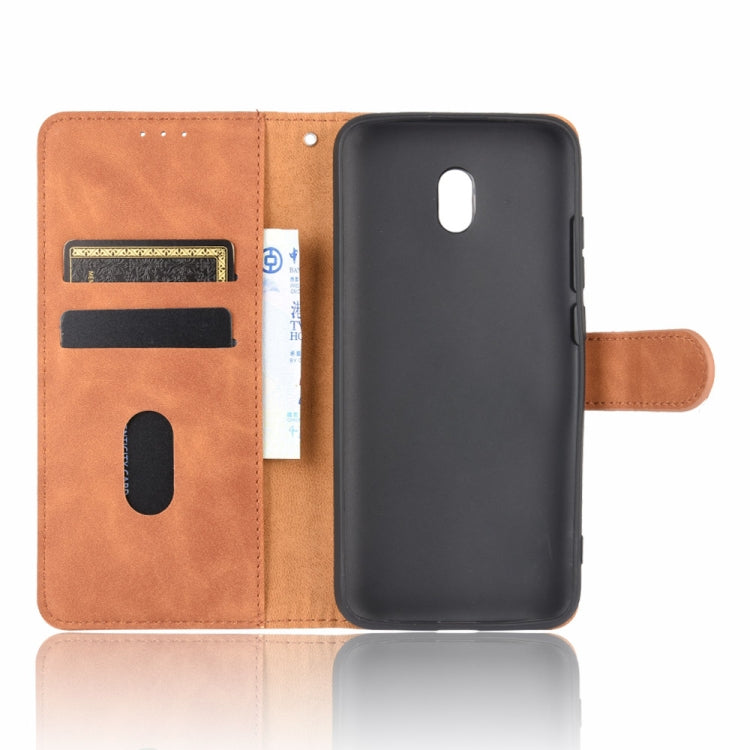 For Xiaomi Redmi 8A Solid Color Skin Feel Magnetic Buckle Horizontal Flip Calf Texture PU Leather Case with Holder & Card Slots & Wallet