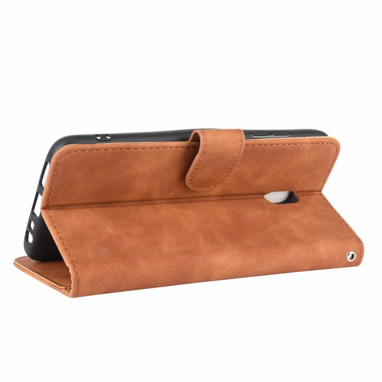 For Xiaomi Redmi 8A Solid Color Skin Feel Magnetic Buckle Horizontal Flip Calf Texture PU Leather Case with Holder & Card Slots & Wallet