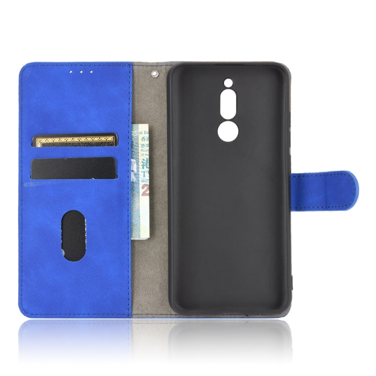 For Xiaomi Redmi 8 Solid Color Skin Feel Magnetic Buckle Horizontal Flip Calf Texture PU Leather Case with Holder & Card Slots & Wallet