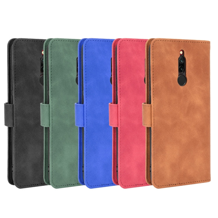 For Xiaomi Redmi 8 Solid Color Skin Feel Magnetic Buckle Horizontal Flip Calf Texture PU Leather Case with Holder & Card Slots & Wallet