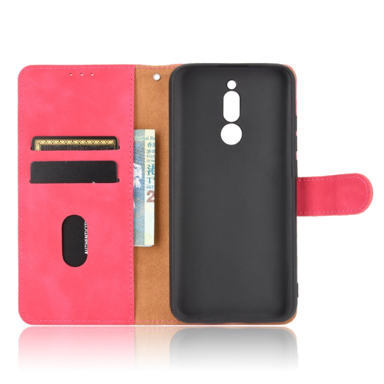 For Xiaomi Redmi 8 Solid Color Skin Feel Magnetic Buckle Horizontal Flip Calf Texture PU Leather Case with Holder & Card Slots & Wallet