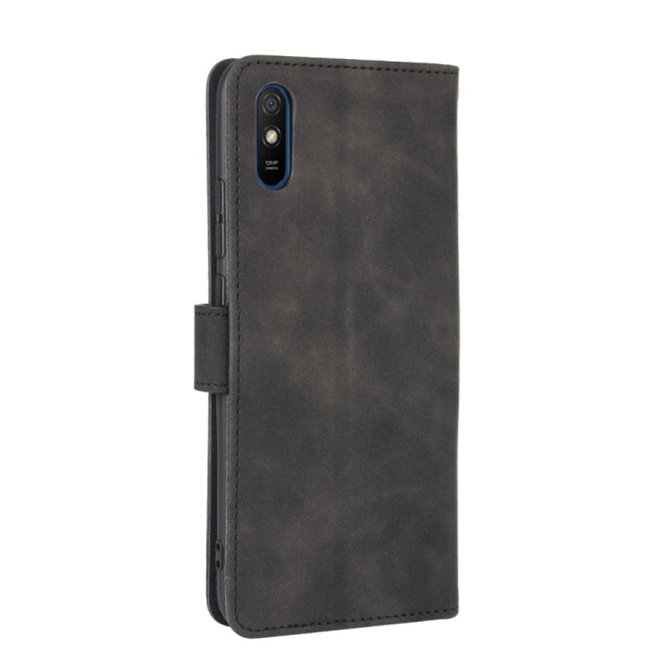 For Xiaomi Redmi 9A Solid Color Skin Feel Magnetic Buckle Horizontal Flip Calf Texture PU Leather Case with Holder & Card Slots & Wallet