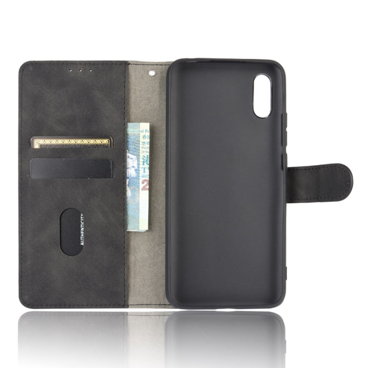 For Xiaomi Redmi 9A Solid Color Skin Feel Magnetic Buckle Horizontal Flip Calf Texture PU Leather Case with Holder & Card Slots & Wallet