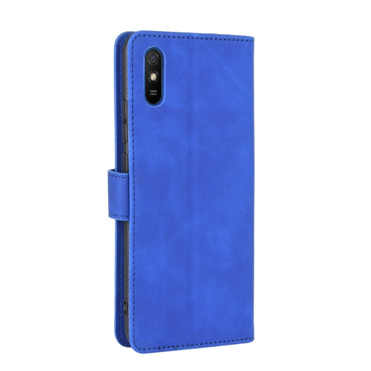 For Xiaomi Redmi 9A Solid Color Skin Feel Magnetic Buckle Horizontal Flip Calf Texture PU Leather Case with Holder & Card Slots & Wallet