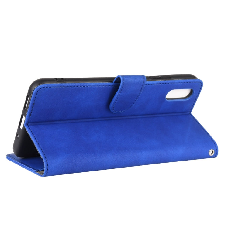 For Xiaomi Redmi 9A Solid Color Skin Feel Magnetic Buckle Horizontal Flip Calf Texture PU Leather Case with Holder & Card Slots & Wallet