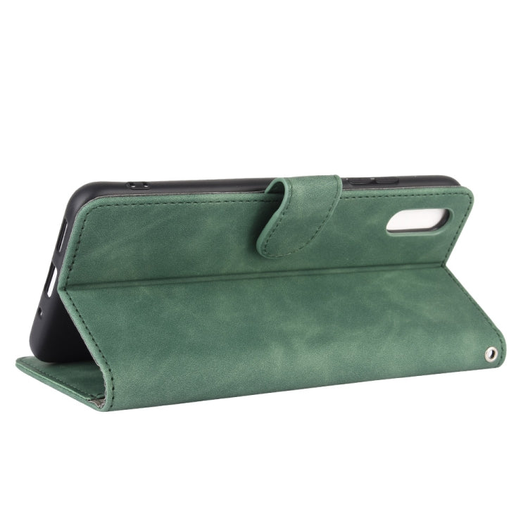 For Xiaomi Redmi 9A Solid Color Skin Feel Magnetic Buckle Horizontal Flip Calf Texture PU Leather Case with Holder & Card Slots & Wallet