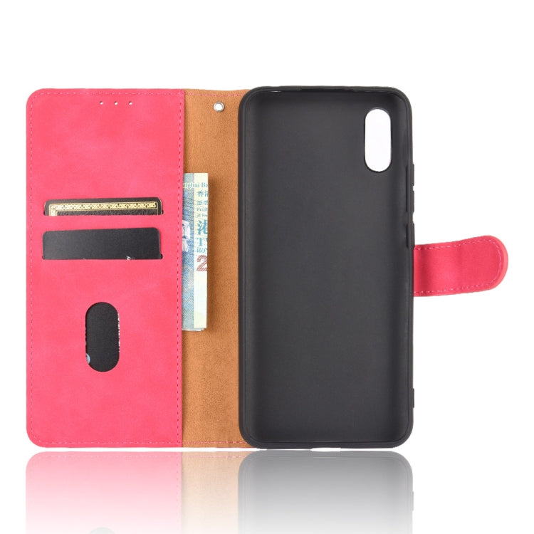 For Xiaomi Redmi 9A Solid Color Skin Feel Magnetic Buckle Horizontal Flip Calf Texture PU Leather Case with Holder & Card Slots & Wallet