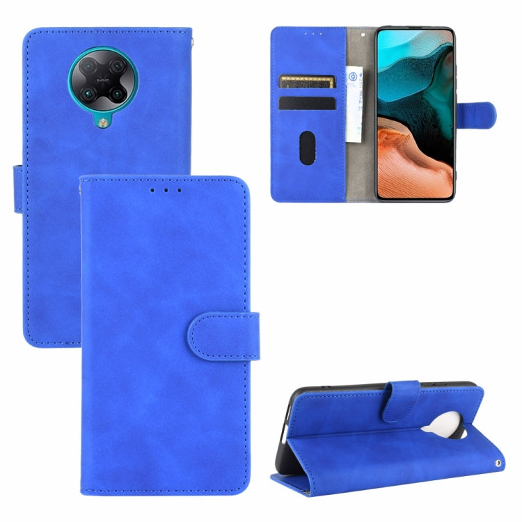 For Xiaomi Redmi K30 Pro Solid Color Skin Feel Magnetic Buckle Horizontal Flip Calf Texture PU Leather Case with Holder & Card Slots & Wallet