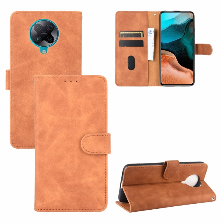 For Xiaomi Redmi K30 Pro Solid Color Skin Feel Magnetic Buckle Horizontal Flip Calf Texture PU Leather Case with Holder & Card Slots & Wallet