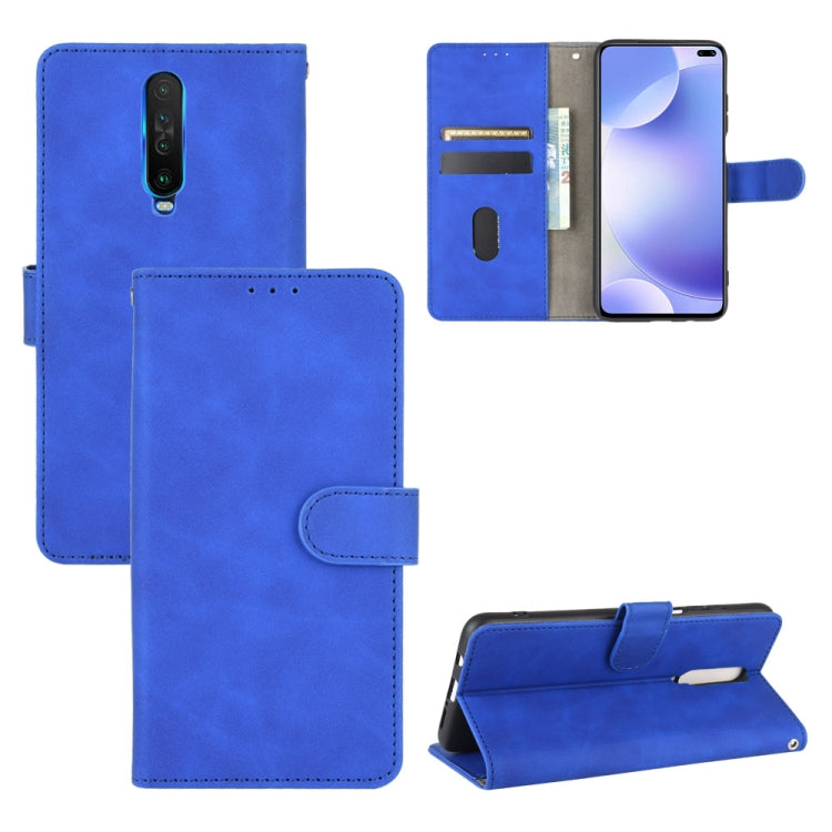 For Xiaomi Redmi K30 Solid Color Skin Feel Magnetic Buckle Horizontal Flip Calf Texture PU Leather Case with Holder & Card Slots & Wallet