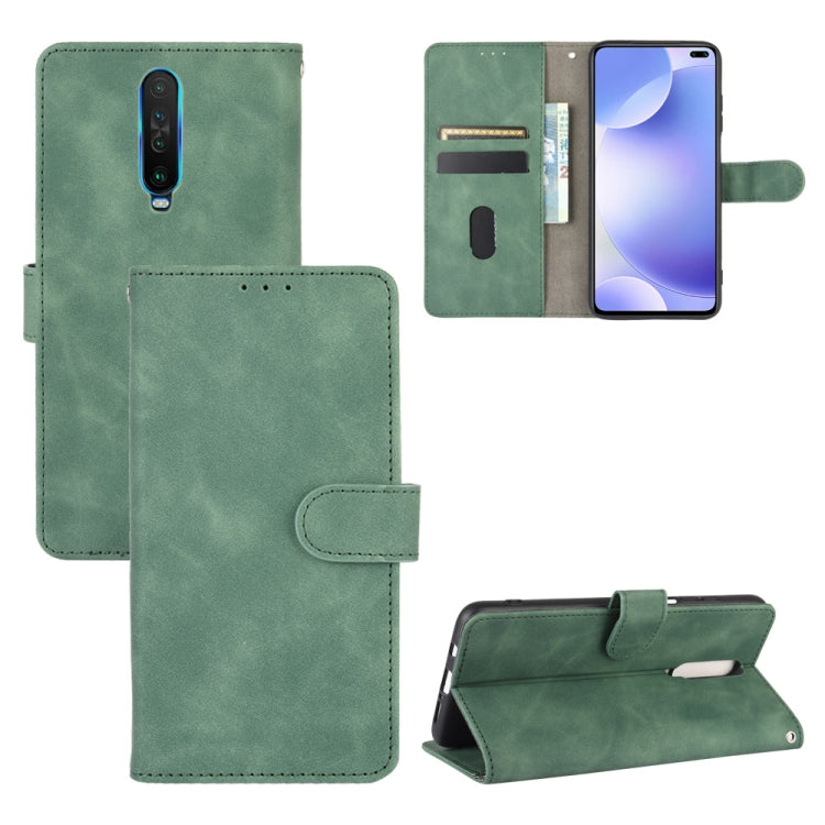 For Xiaomi Redmi K30 Solid Color Skin Feel Magnetic Buckle Horizontal Flip Calf Texture PU Leather Case with Holder & Card Slots & Wallet