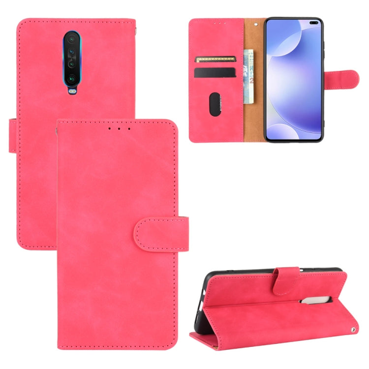 For Xiaomi Redmi K30 Solid Color Skin Feel Magnetic Buckle Horizontal Flip Calf Texture PU Leather Case with Holder & Card Slots & Wallet