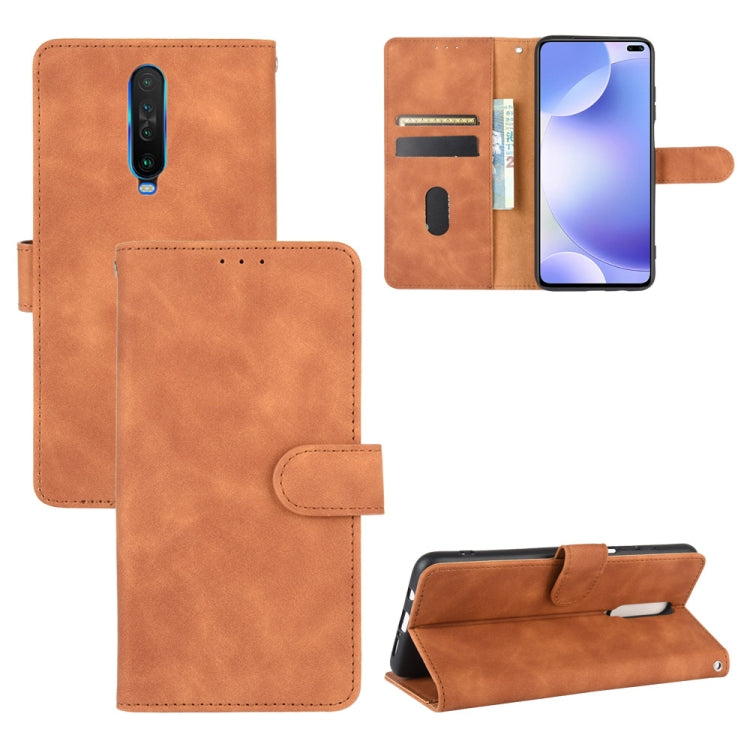 For Xiaomi Redmi K30 Solid Color Skin Feel Magnetic Buckle Horizontal Flip Calf Texture PU Leather Case with Holder & Card Slots & Wallet