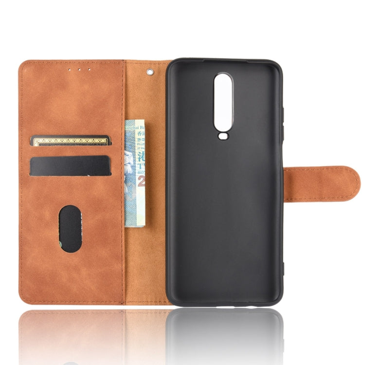 For Xiaomi Redmi K30 Solid Color Skin Feel Magnetic Buckle Horizontal Flip Calf Texture PU Leather Case with Holder & Card Slots & Wallet