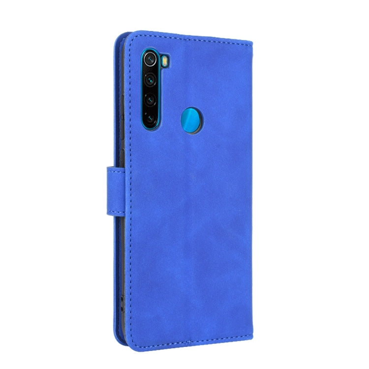 For Xiaomi Redmi Note 8 Solid Color Skin Feel Magnetic Buckle Horizontal Flip Calf Texture PU Leather Case with Holder & Card Slots & Wallet