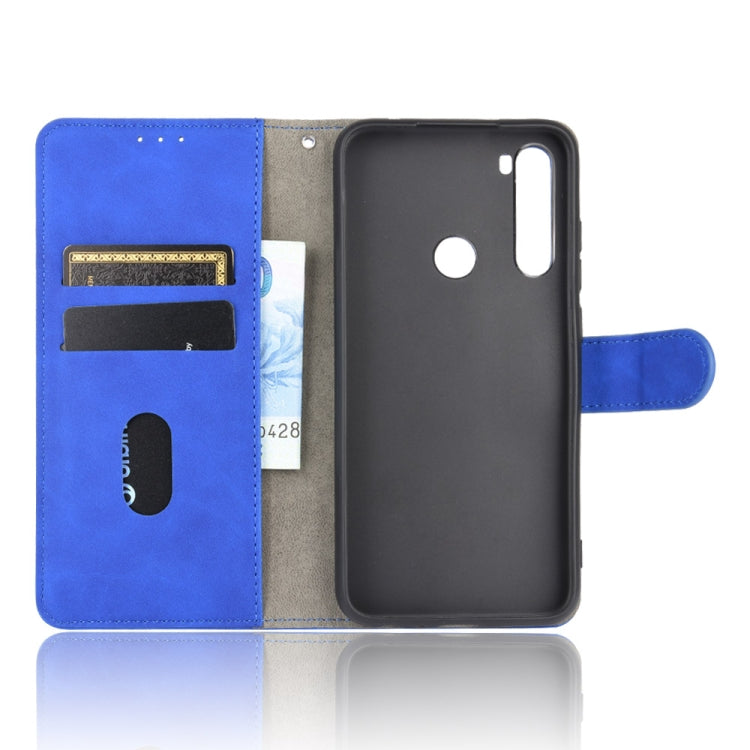 For Xiaomi Redmi Note 8 Solid Color Skin Feel Magnetic Buckle Horizontal Flip Calf Texture PU Leather Case with Holder & Card Slots & Wallet