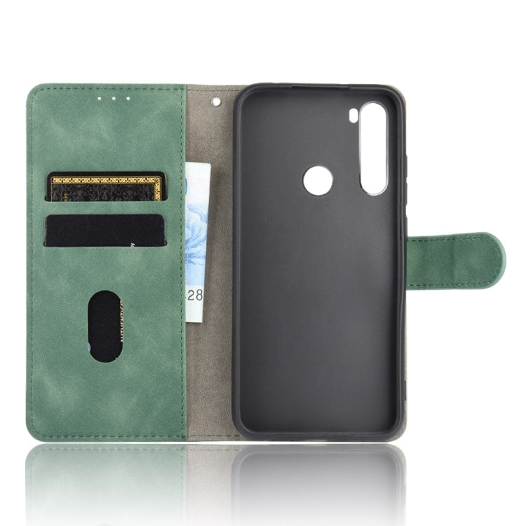For Xiaomi Redmi Note 8 Solid Color Skin Feel Magnetic Buckle Horizontal Flip Calf Texture PU Leather Case with Holder & Card Slots & Wallet