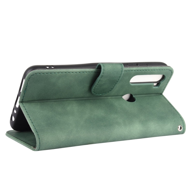 For Xiaomi Redmi Note 8 Solid Color Skin Feel Magnetic Buckle Horizontal Flip Calf Texture PU Leather Case with Holder & Card Slots & Wallet