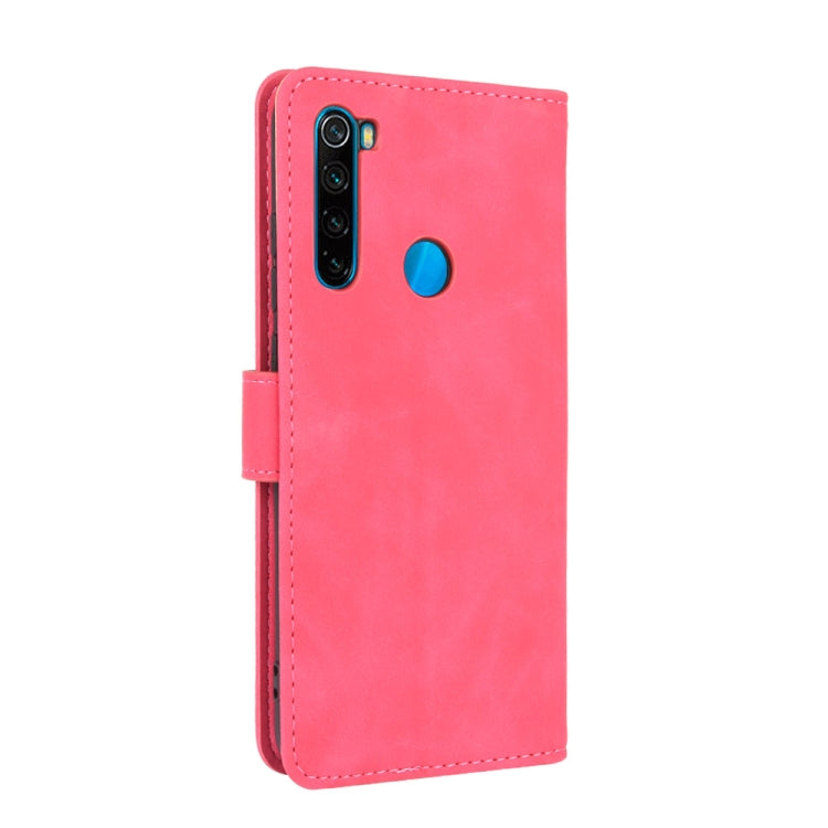 For Xiaomi Redmi Note 8 Solid Color Skin Feel Magnetic Buckle Horizontal Flip Calf Texture PU Leather Case with Holder & Card Slots & Wallet