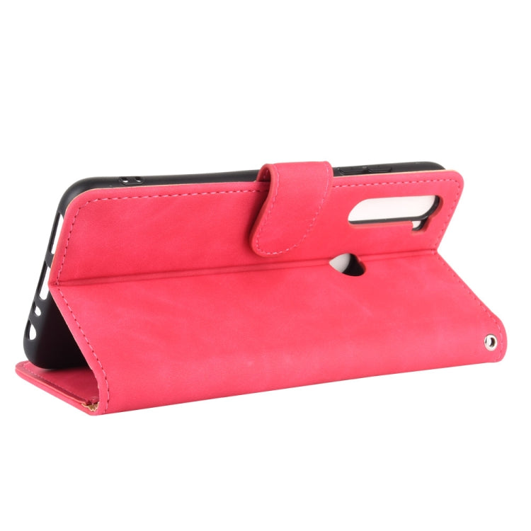 For Xiaomi Redmi Note 8 Solid Color Skin Feel Magnetic Buckle Horizontal Flip Calf Texture PU Leather Case with Holder & Card Slots & Wallet