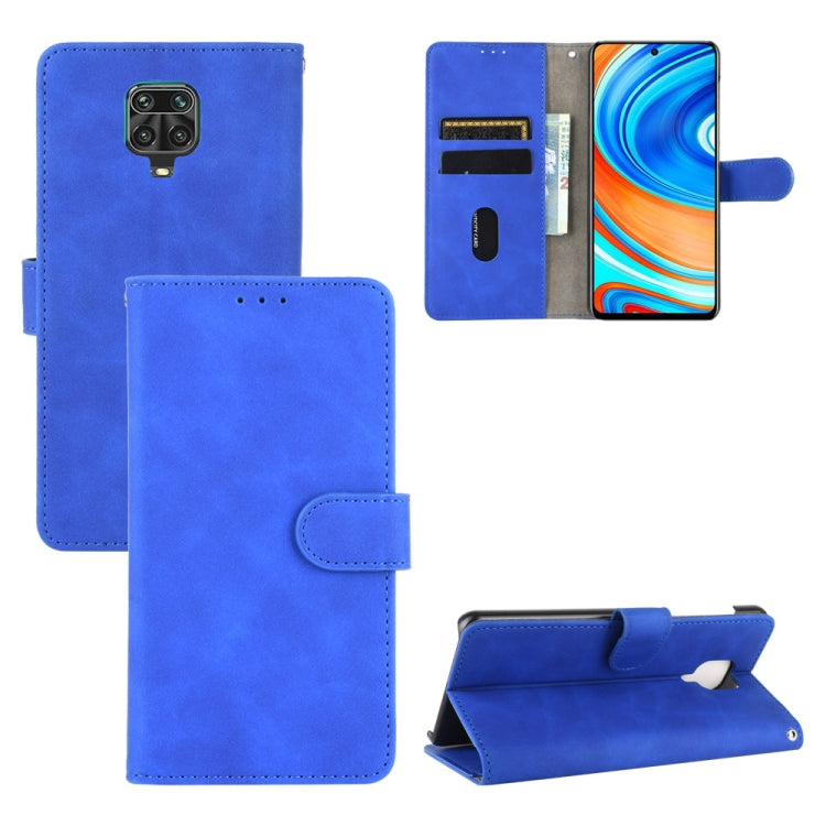For Xiaomi Redmi Note 9S Solid Color Skin Feel Magnetic Buckle Horizontal Flip Calf Texture PU Leather Case with Holder & Card Slots & Wallet
