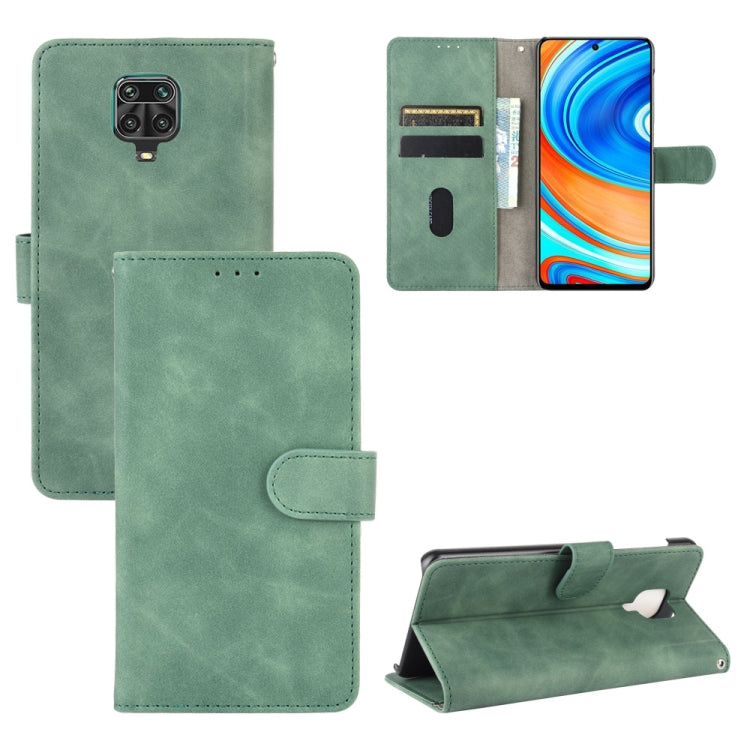 For Xiaomi Redmi Note 9S Solid Color Skin Feel Magnetic Buckle Horizontal Flip Calf Texture PU Leather Case with Holder & Card Slots & Wallet
