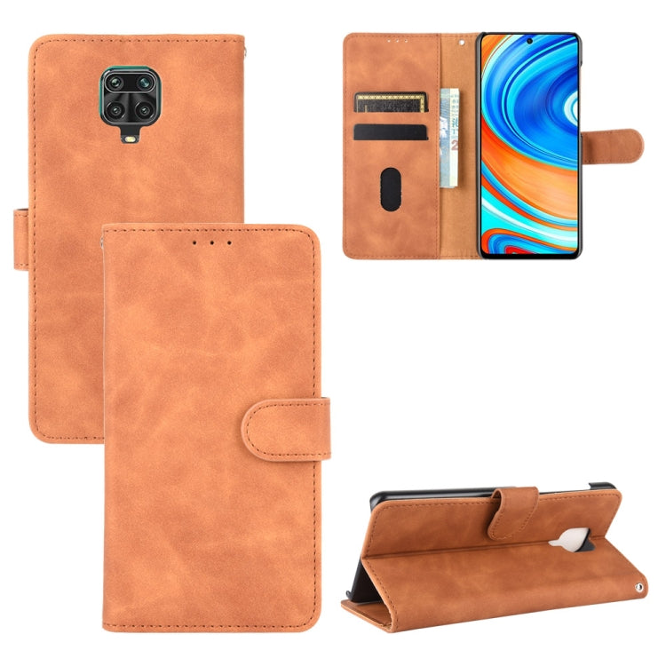 For Xiaomi Redmi Note 9S Solid Color Skin Feel Magnetic Buckle Horizontal Flip Calf Texture PU Leather Case with Holder & Card Slots & Wallet