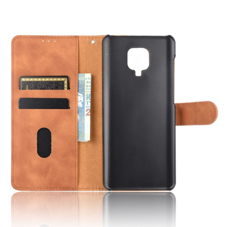 For Xiaomi Redmi Note 9S Solid Color Skin Feel Magnetic Buckle Horizontal Flip Calf Texture PU Leather Case with Holder & Card Slots & Wallet