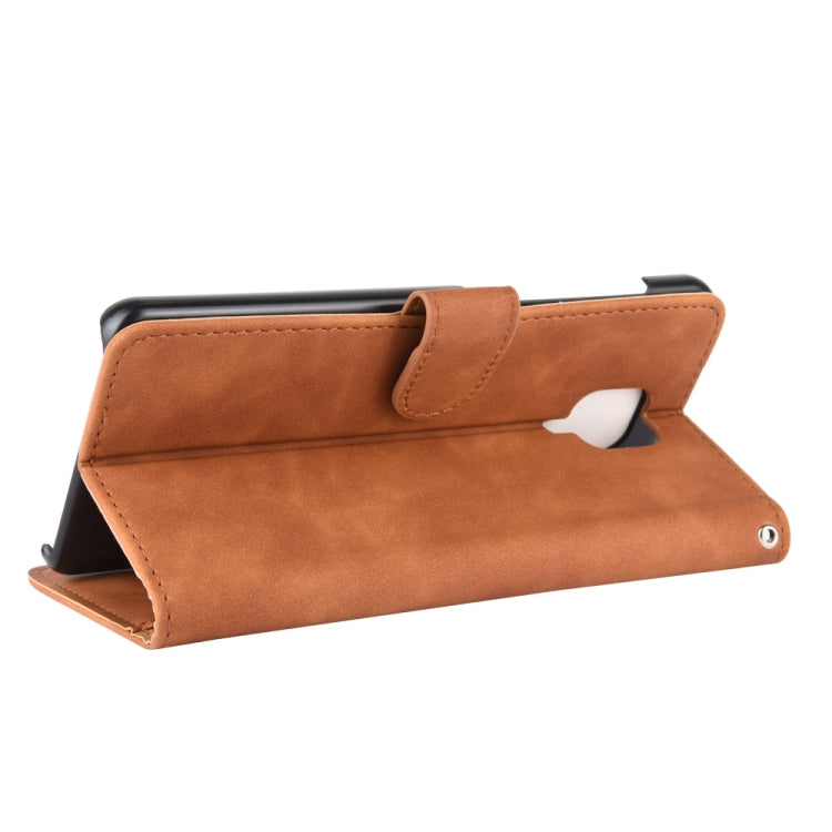 For Xiaomi Redmi Note 9S Solid Color Skin Feel Magnetic Buckle Horizontal Flip Calf Texture PU Leather Case with Holder & Card Slots & Wallet