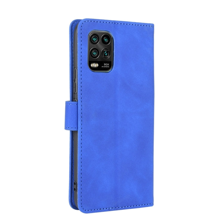 For Xiaomi Mi 10 Lite Solid Color Skin Feel Magnetic Buckle Horizontal Flip Calf Texture PU Leather Case with Holder & Card Slots & Wallet