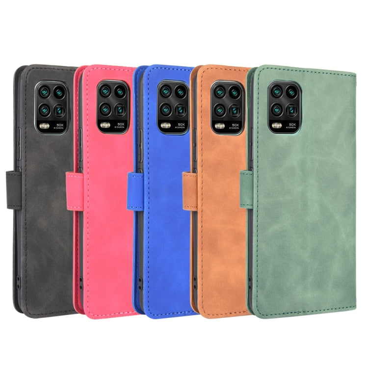 For Xiaomi Mi 10 Lite Solid Color Skin Feel Magnetic Buckle Horizontal Flip Calf Texture PU Leather Case with Holder & Card Slots & Wallet