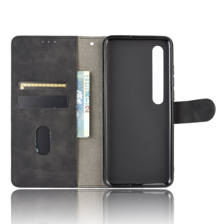For Xiaomi Mi 10 Pro Solid Color Skin Feel Magnetic Buckle Horizontal Flip Calf Texture PU Leather Case with Holder & Card Slots & Wallet