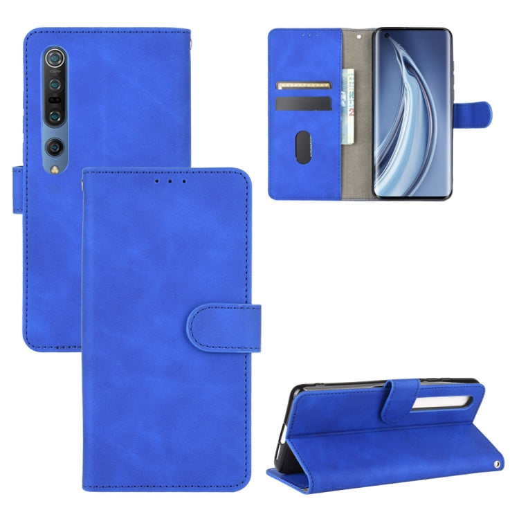 For Xiaomi Mi 10 Pro Solid Color Skin Feel Magnetic Buckle Horizontal Flip Calf Texture PU Leather Case with Holder & Card Slots & Wallet