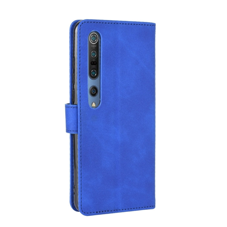 For Xiaomi Mi 10 Pro Solid Color Skin Feel Magnetic Buckle Horizontal Flip Calf Texture PU Leather Case with Holder & Card Slots & Wallet
